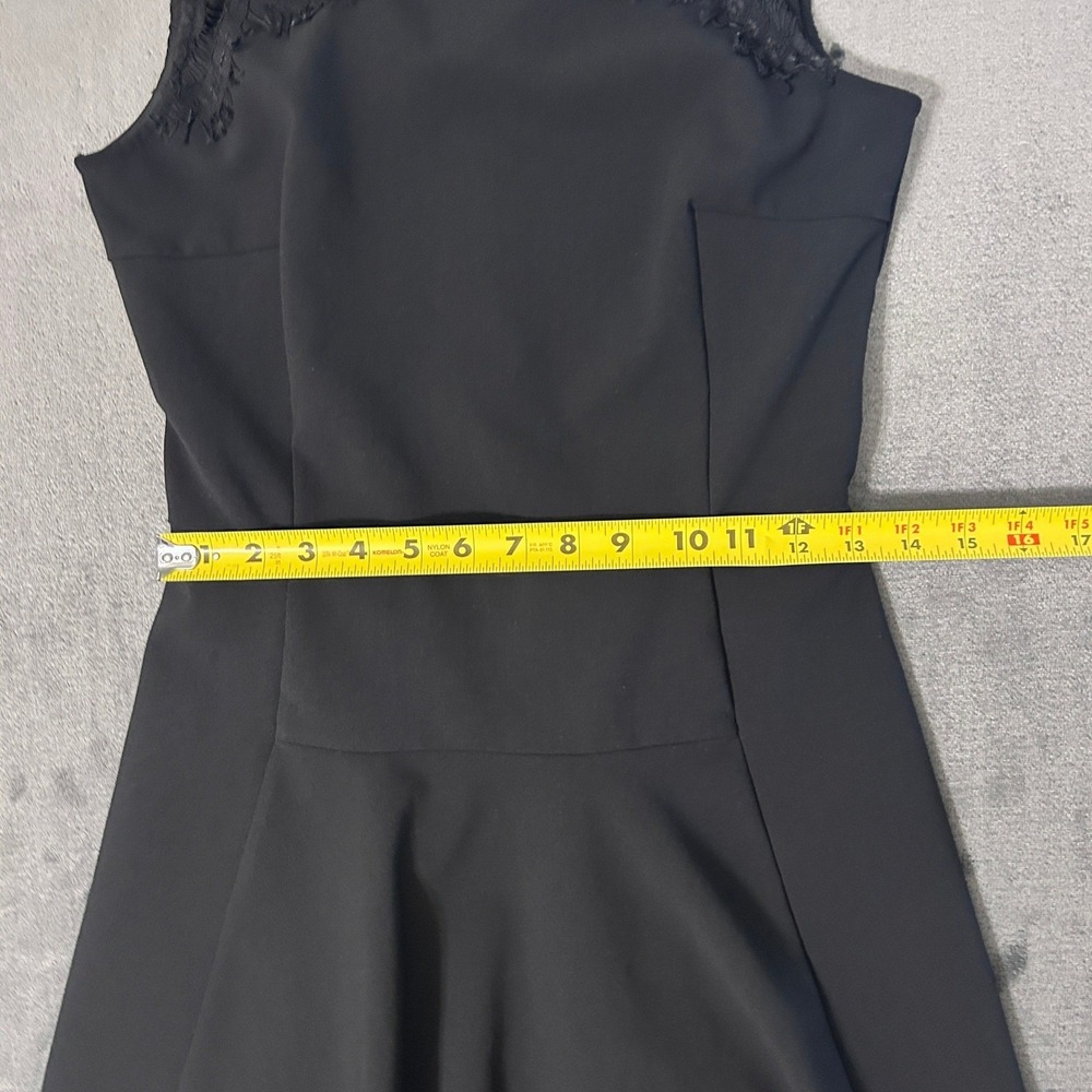 Madewell Dress Womens 0 Black Lace Shoulder Fit and Flare Skater Sleeveless - Picture 10 of 11